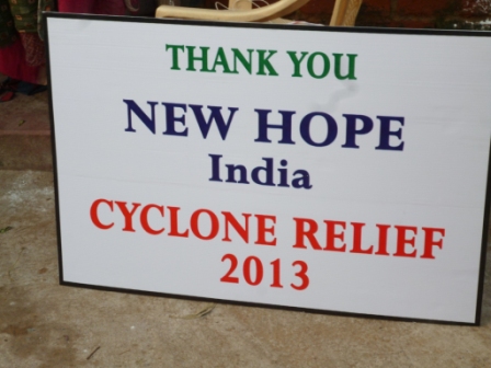 Phailin Cyclone Relief - New Hope India Phailin Cyclone Relief - New Hope India