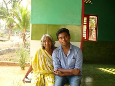 Vasu with Sanjayamma who thought of him as her grandson.